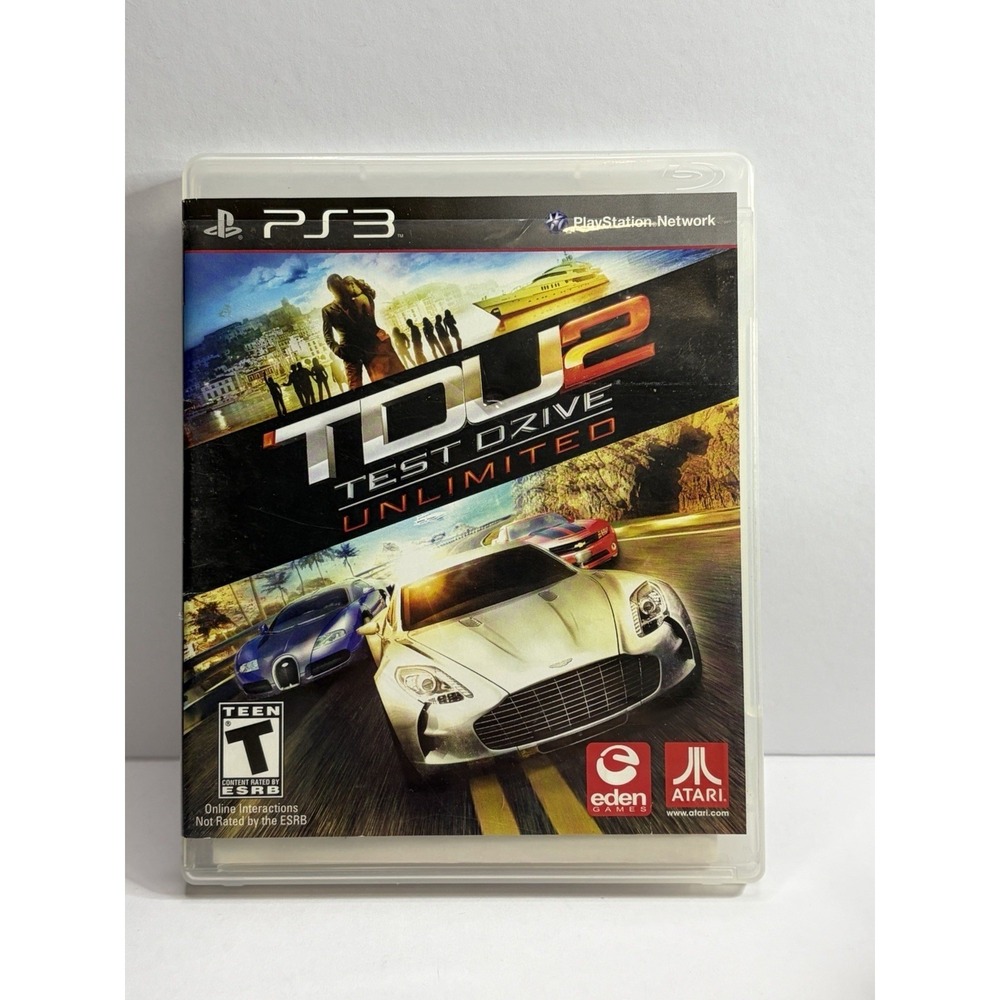 Test Drive Unlimited 2 PS3 Sony PlayStation 3 Racing Game Atari BLUS-30527 TDU2